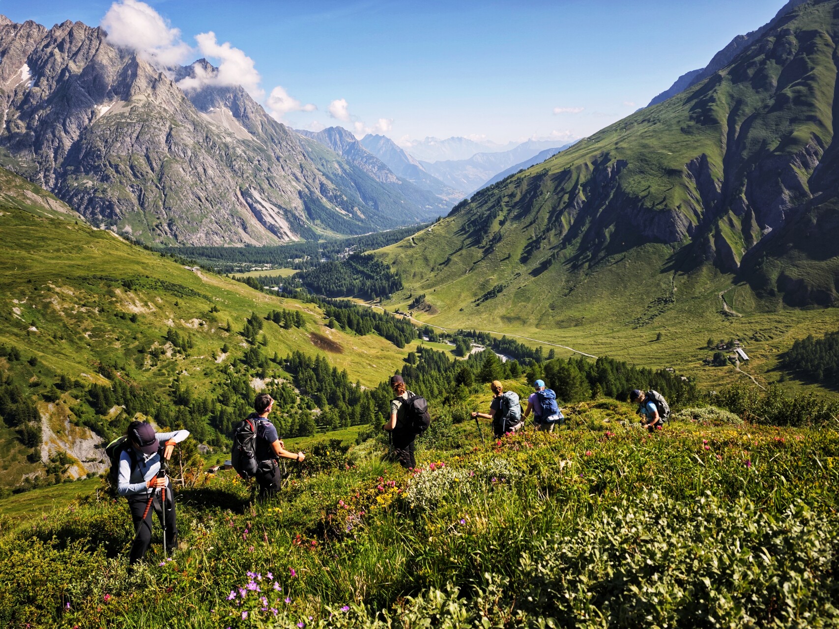 Aufstieg zum Grand Col Ferret - TMB