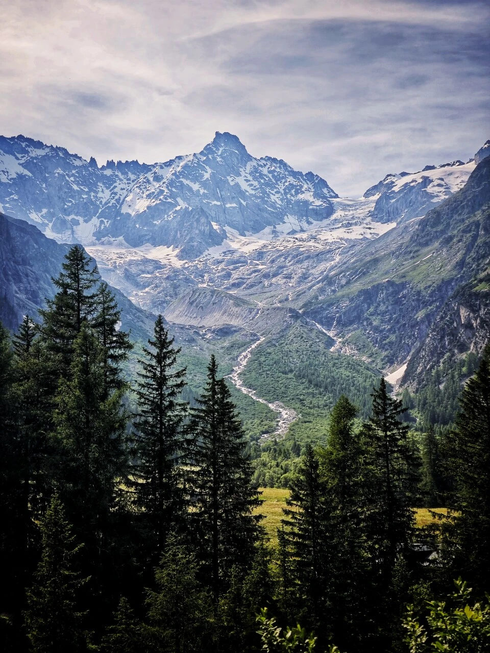 La Fouly am Fuß der Gletscher, Ende der Etappe 6 des TMB